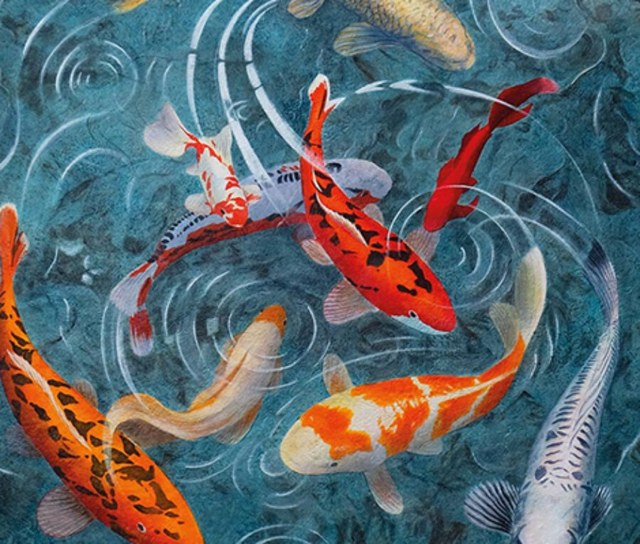 Avenida Home Graham Bannister Koi Pond Set de table